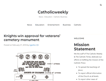 Tablet Screenshot of catholicweekly.org